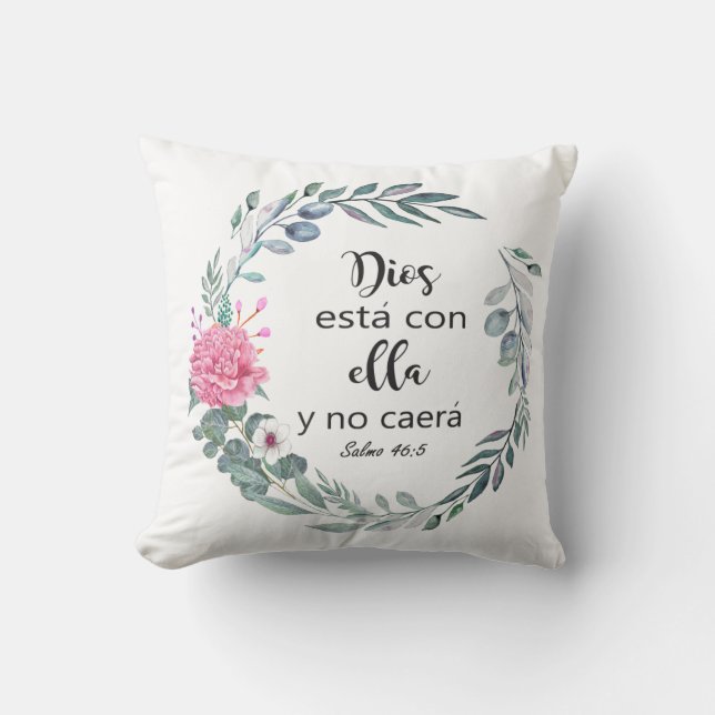 Dios está con ella y no caerá, spanisches Bio Zita Kissen (Vorderseite)