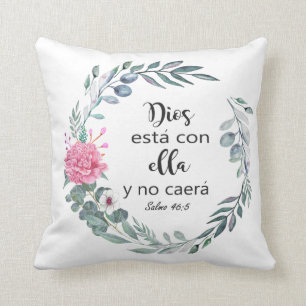 Dios está con ella y no caerá, spanisches Bio Zita Kissen