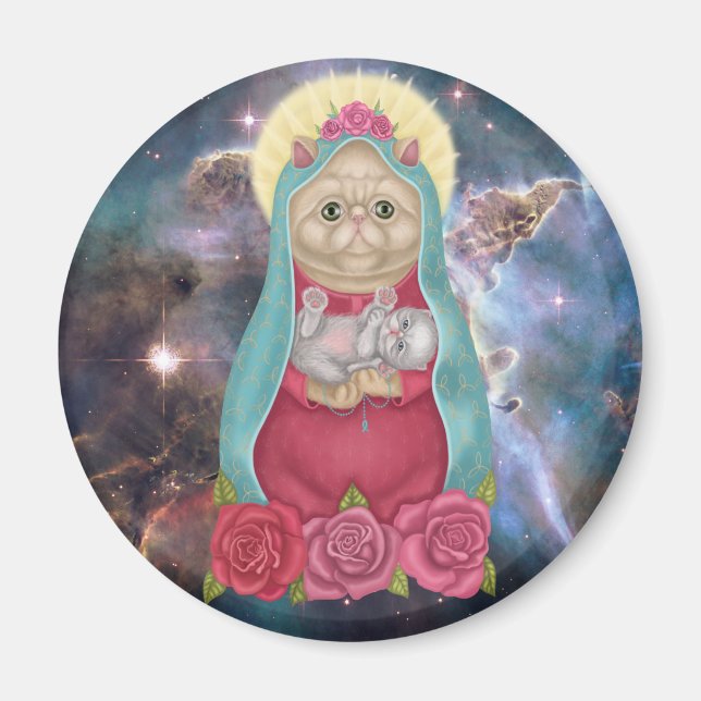 Dios Meows Magnet (Vorne)