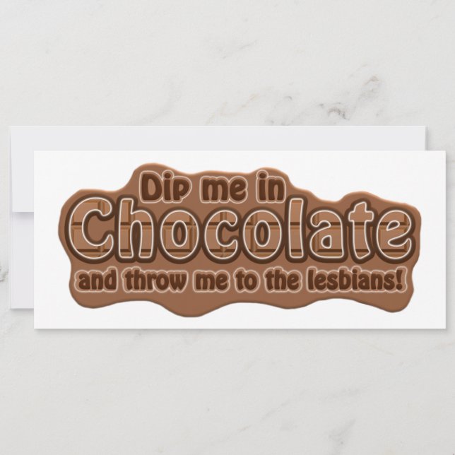DIP ME IN CHOCOLATE invitation - personnaliser (Devant)