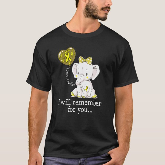 Dipg Awareness Elephant T-Shirt (Vorderseite)