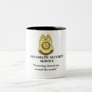 Diplomatischer Sicherheitsdienst - schützende Zweifarbige Tasse