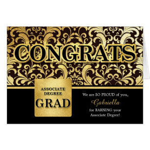 Diplôme associé en Faux Gold Foil