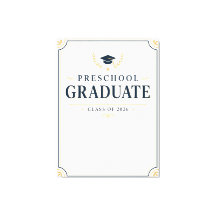 Diplômé de maternelle 2026 Toile personnalisée ave