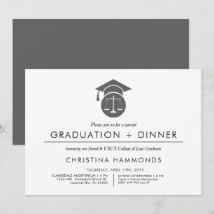 Diplôme d'études de droit   Invitation minimaliste