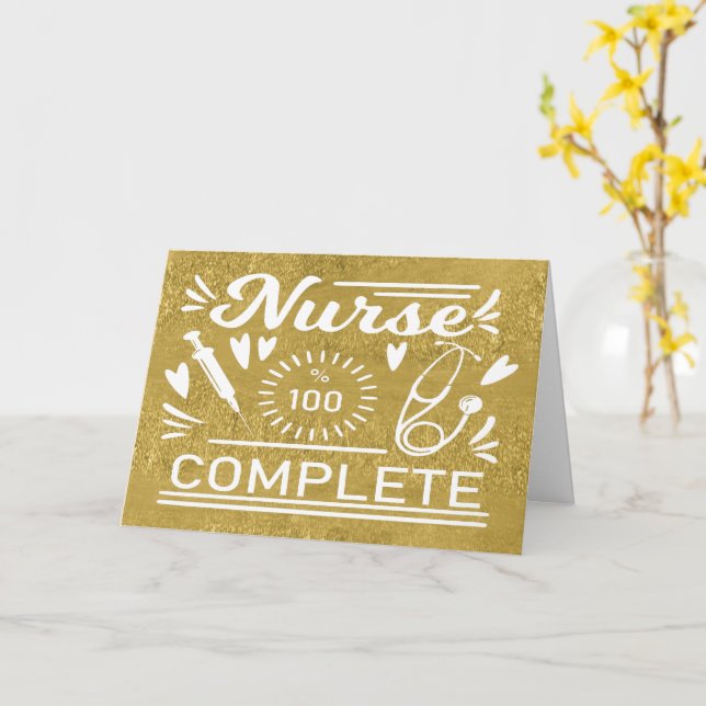Diplôme d'or Moderne rose Grand Infirmière carte (Fleur jaune)