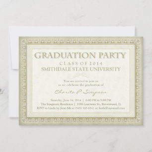 Diplôme d'or (pour elle) Invitation du Parti des d