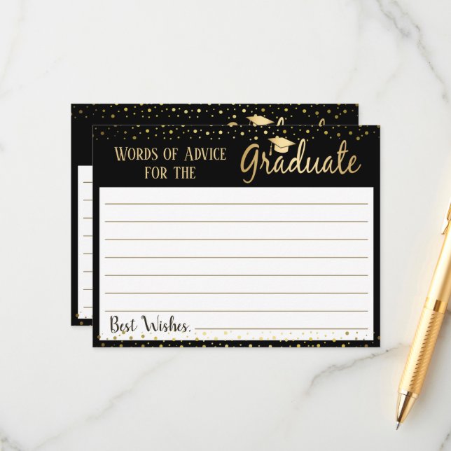 Diplôme Élégant Mots de conseil (Devant/Arrière en situation)