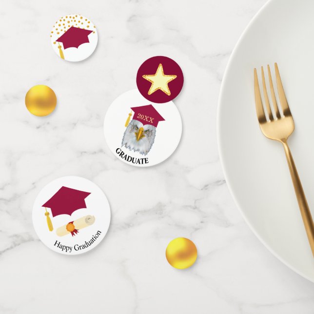 Diplôme en Bourgogne & Gold Confetti (Groupe)