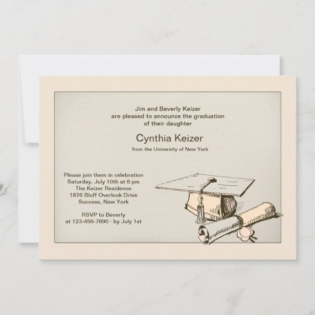 Diplôme et invitation au diplôme (Devant)