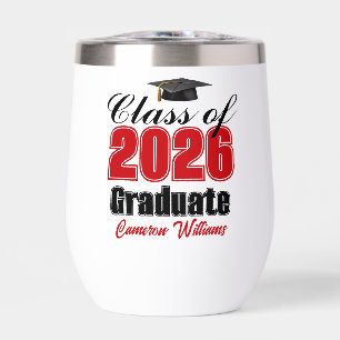 Diplômé personnalisé en rouge de la promotion 2026