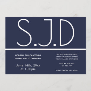 Diplôme S.J.D. Partie de graduation Invitation