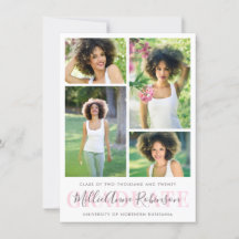 Diplômé Script 4 Photos Faire-part de diplôme