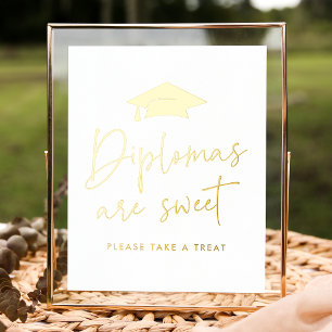 Diplome sind Sweet Graduation Party Foil Sign Foliendrucke