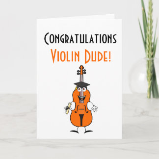 Diplôme Violon Carte Dude (Orange)