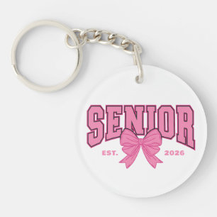 Diplômée Féminine Coquette Senior 2026 Nœud Rose