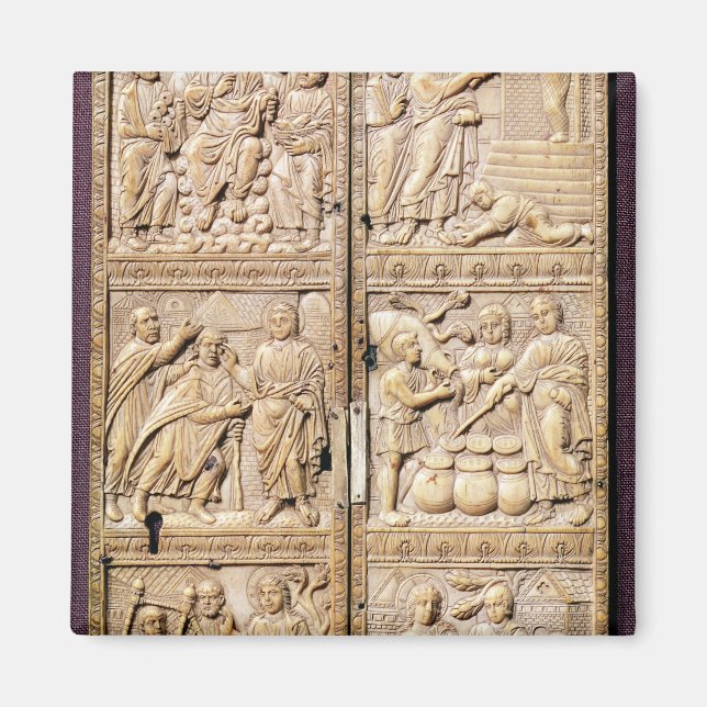 Diptych zeigt die Wunder Christi Magnet (Vorne)