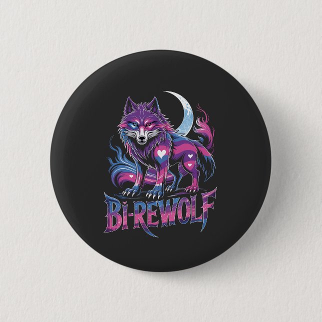 Dire Wolf Birewolf Bisexual LGBT Button (Vorderseite)