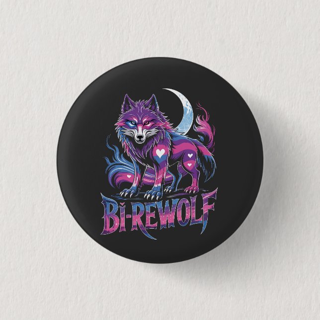 Dire Wolf Birewolf Bisexual LGBT Button (Vorderseite)
