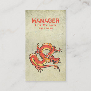 Directeur de restaurant chinois Carte de visite Dr