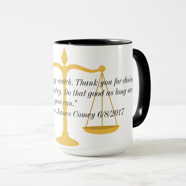 Directeur James Comey Testimony Mug de FBI (Devant droit)