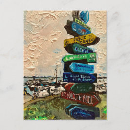 "Direction Marker on Kelley's Island" Postkarte
