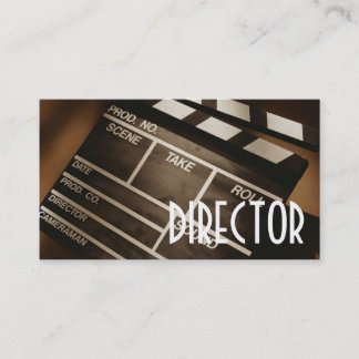 Director Clapperboard Film Producer Act Visitenkarte