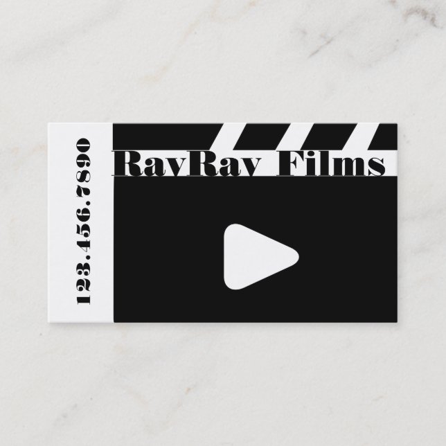 Director Film Movies Producer Production Business Visitenkarte (Vorderseite)