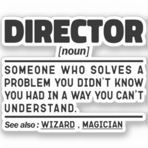 Director Noun Personalisiert Worker Sarcastic Spri Aufkleber