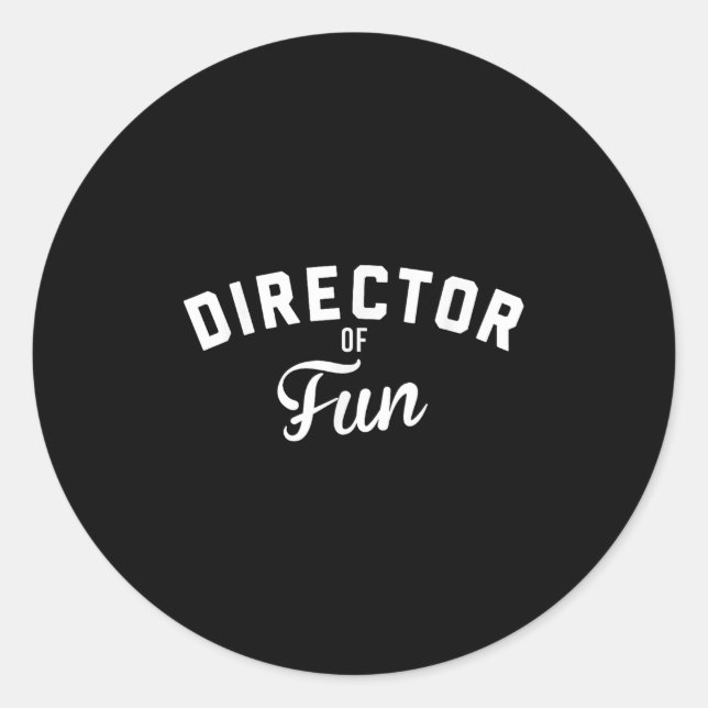 Director Of Fun Camp Chaos Coordinator  Runder Aufkleber (Vorderseite)
