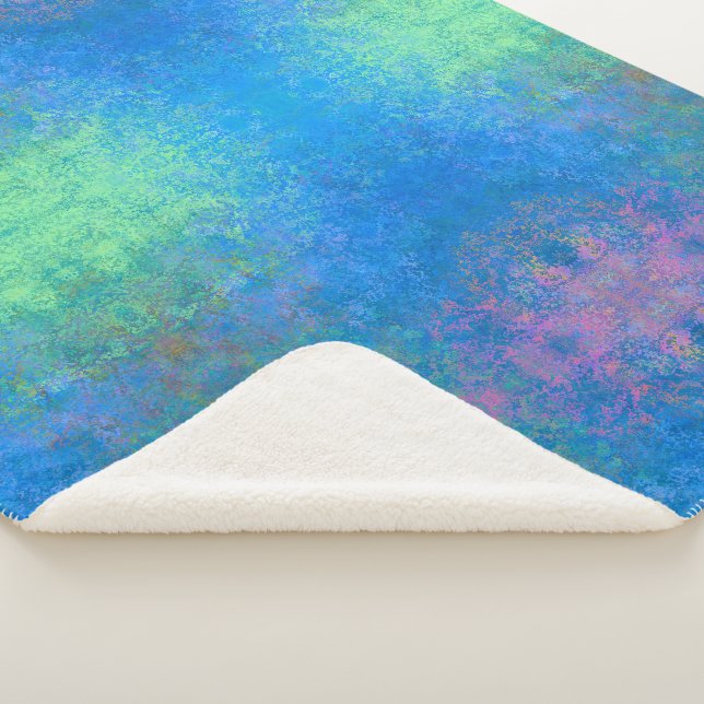 Direkt am Meer Alkoholtink, Abstrakter Acrylpour Sherpadecke (3/4)
