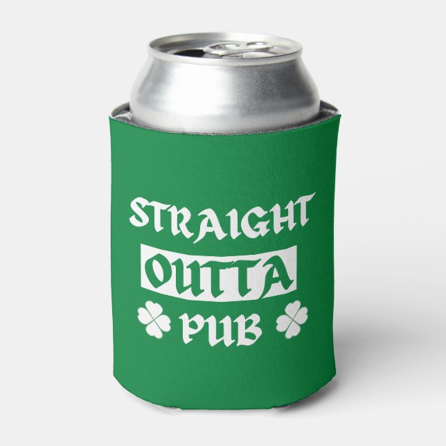 Direkt am Outta Pub St Patricks Day Dosenkühler (Kanne Vorderseite)