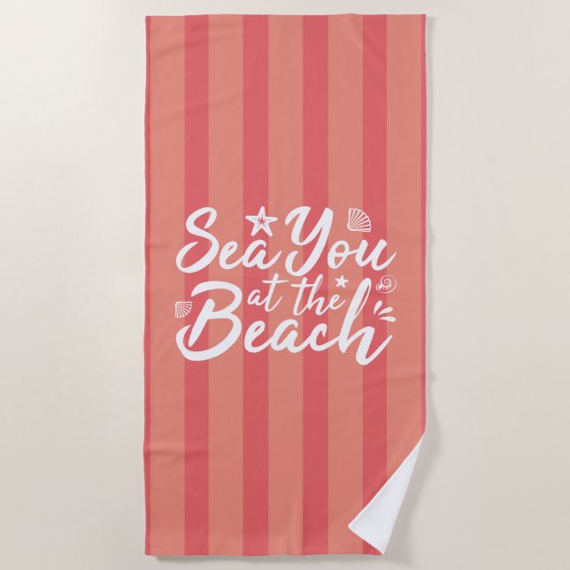 Direkt am Strand Strandtuch (Vorderseite)