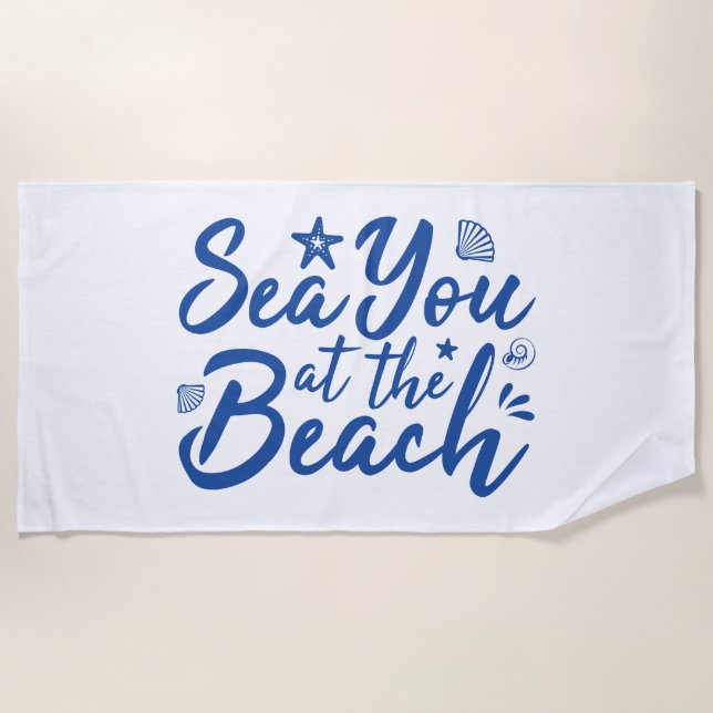 Direkt am Strand Strandtuch (Vorderseite)