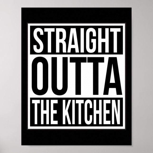 Direkt an der Ausfahrt Kitchen Funny Feinschmecker Poster (Vorne)