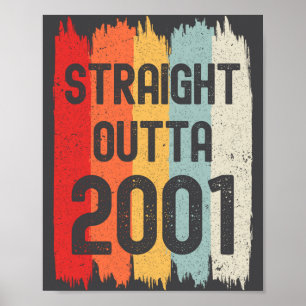 Direkt aus 2001 Lustiger Retro-Geburtstag Awesome Poster