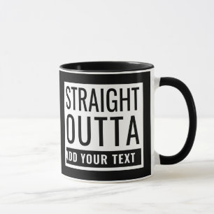 Direkt aus deinem Text raus Lustiger Meme Parodie Tasse