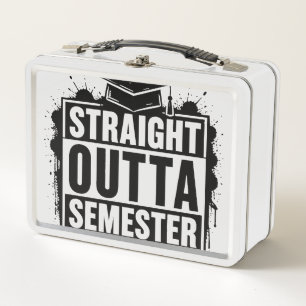 Direkt aus dem Semester Lustige Abschluss  Metall Brotdose