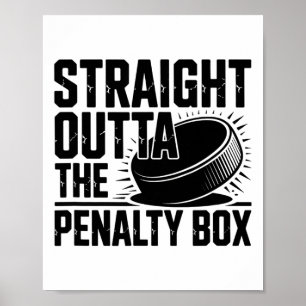 Direkt aus der Strafbank Lustiger Hockey Poster