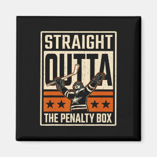 Direkt aus der Strafbank Lustiger Hockey-Torhüter Magnet
