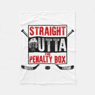 Direkt aus der Strafbank Lustiges Eishockey Plakat Fleecedecke