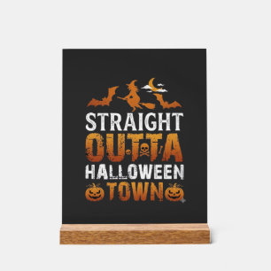 Direkt aus Halloween Town Hexenmond Fledermäuse Pu Acrylschild