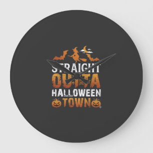 Direkt aus Halloween Town Hexenmond Fledermäuse Pu Große Wanduhr