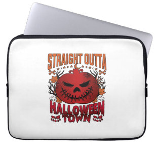 Direkt aus Halloween Town Rote Kürbis-Geister L Laptopschutzhülle