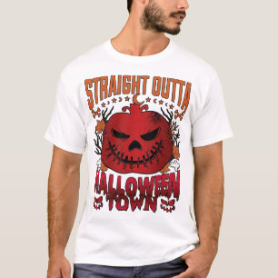 Direkt aus Halloween Town Rote Kürbis-Geister L T-Shirt
