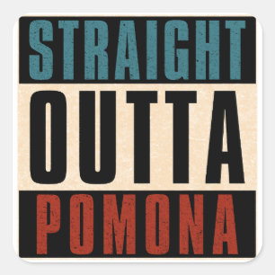 Direkt aus Pomona California CA Quadratischer Aufkleber