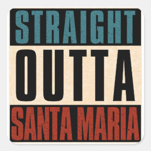 Direkt aus Santa Maria California CA Quadratischer Aufkleber