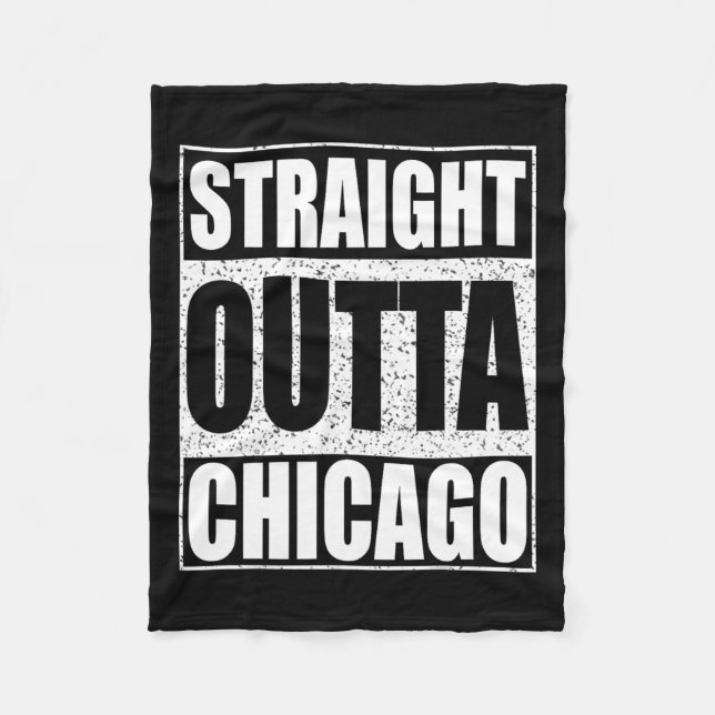 Direkt außerhalb Chicago Illinois Staat Fleecedecke (Vorderseite)