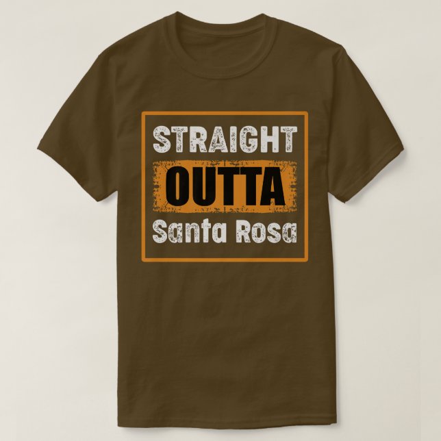 Direkt außerhalb Santa Rosa California USA Retro V T-Shirt (Design vorne)