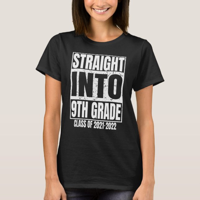 Direkt in den 9. Abschluss 2021 2022 Neunte Klasse T-Shirt (Vorderseite)